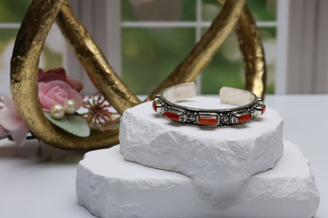 92.5 Silver Coral Bangle