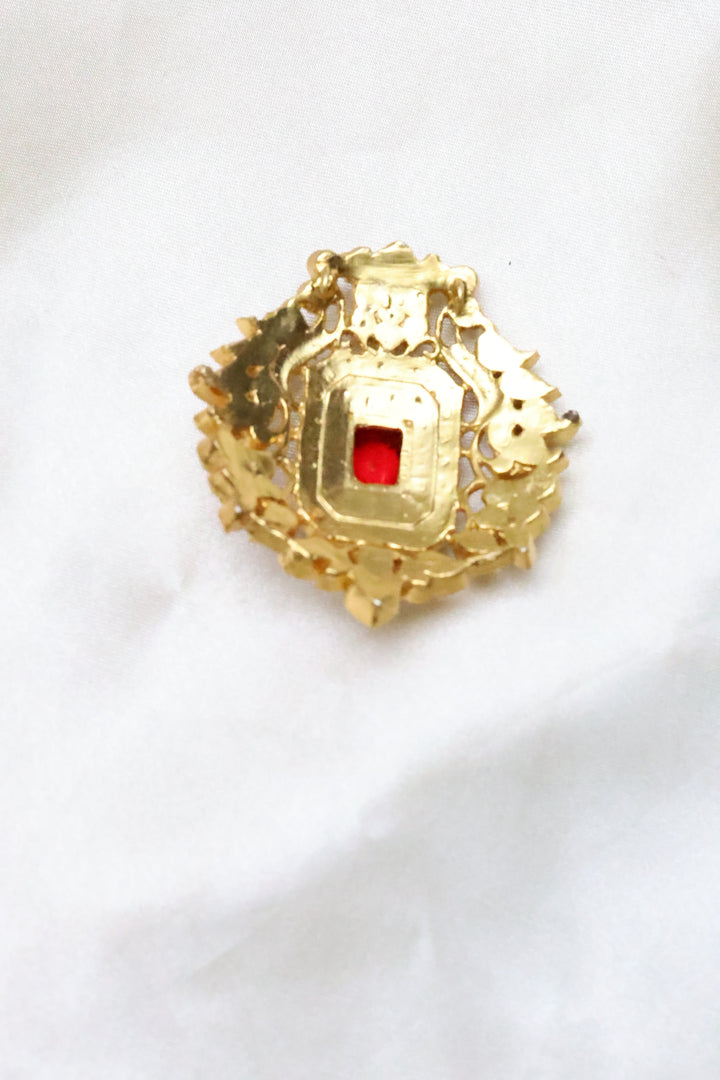 92.5 Silver Peacock Grace – A Kundan Delight in Miniature