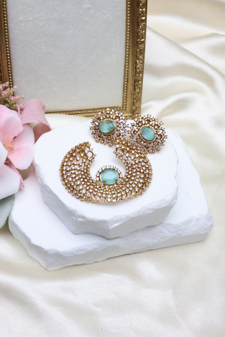 CZ Stone Pendant Set [10647]