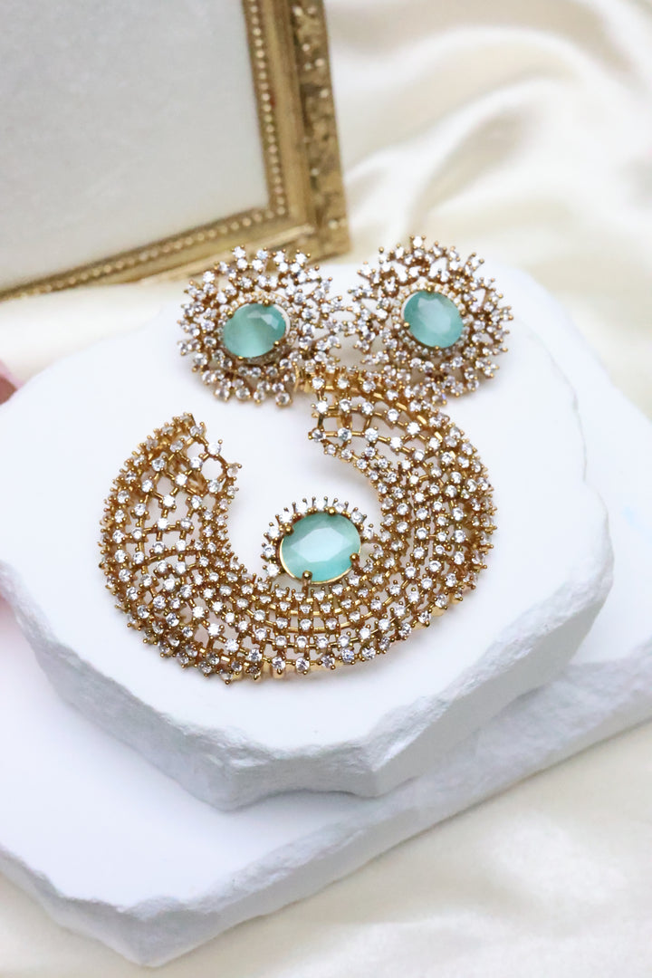 CZ Stone Pendant Set [10647]