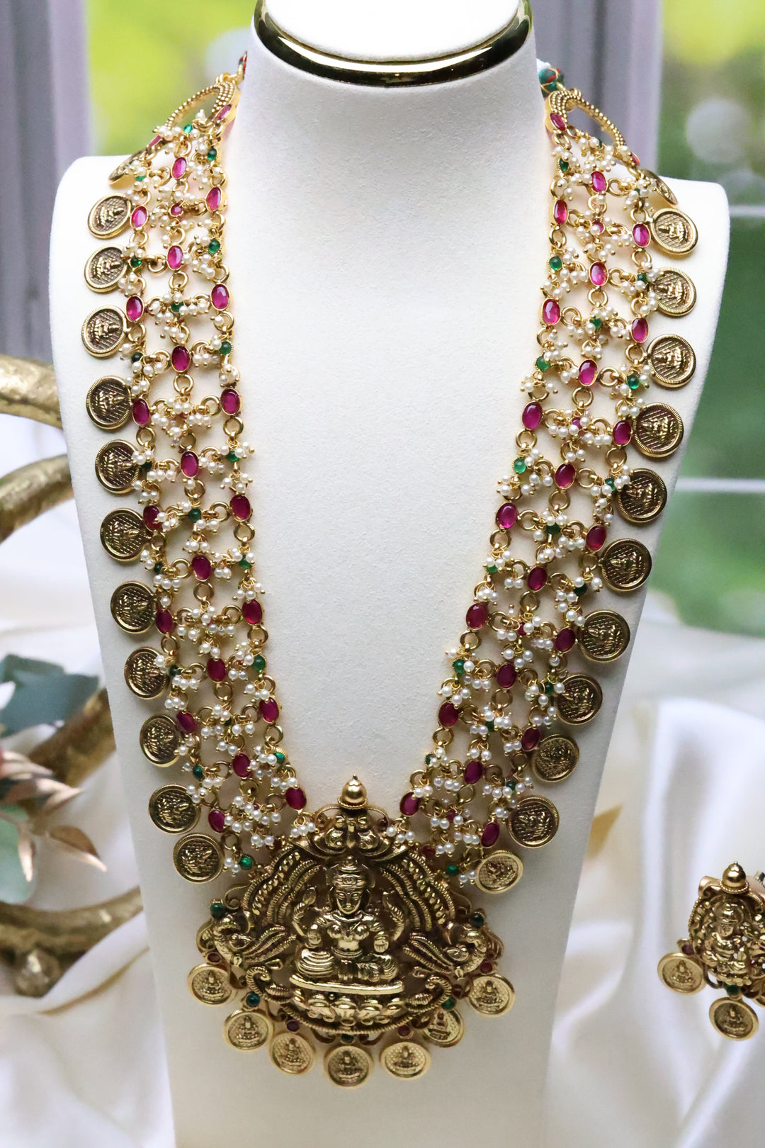 Lakshmi Cluster Pearl Statement Mala [11043]