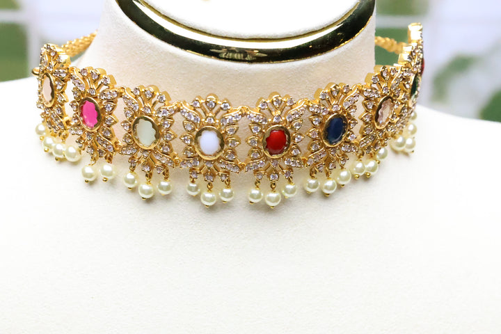 Medium Size Navratan Choker [11667]