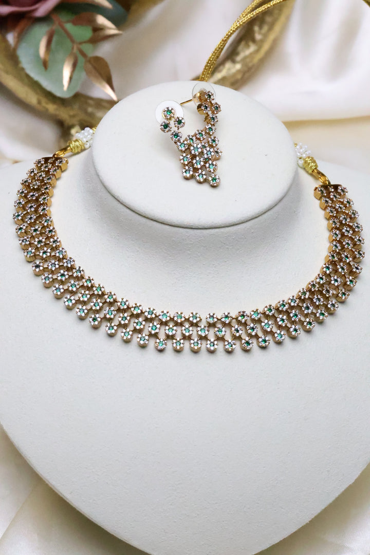Diamond Look alike Necklace [11692]