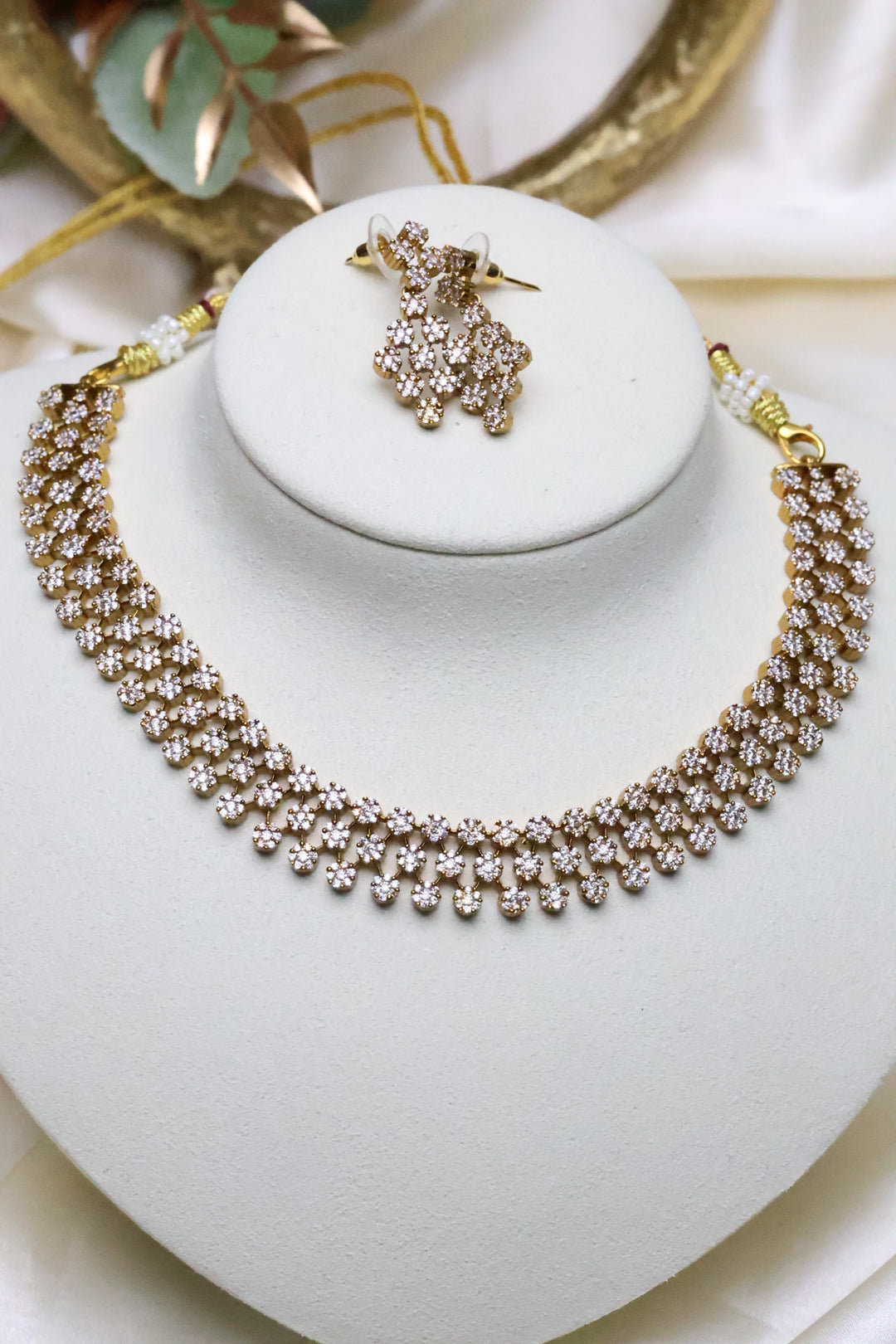 Diamond Look alike Necklace [11692]
