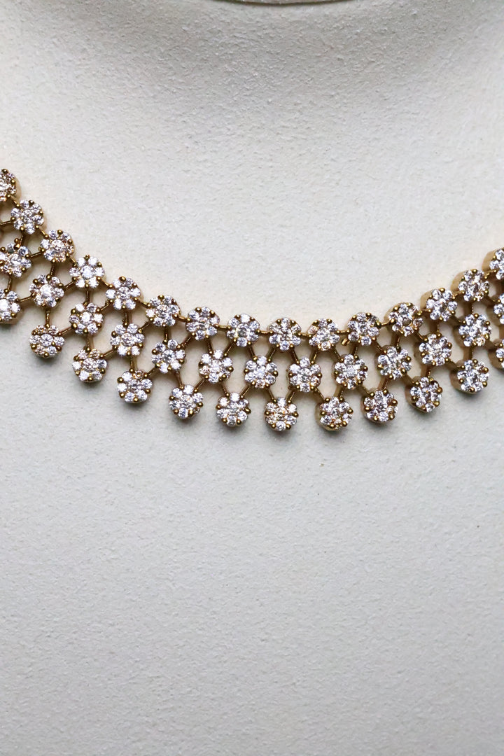 Diamond Look alike Necklace [11692]