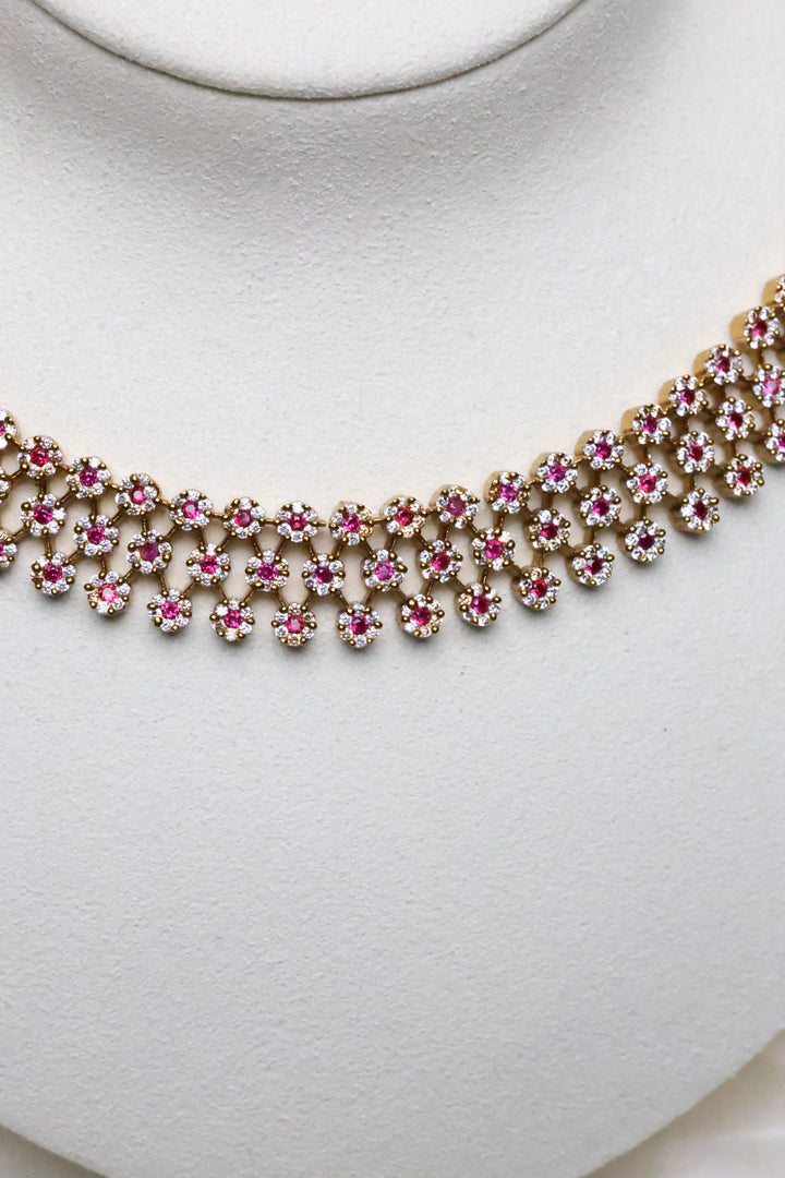 Diamond Look alike Necklace [11692]