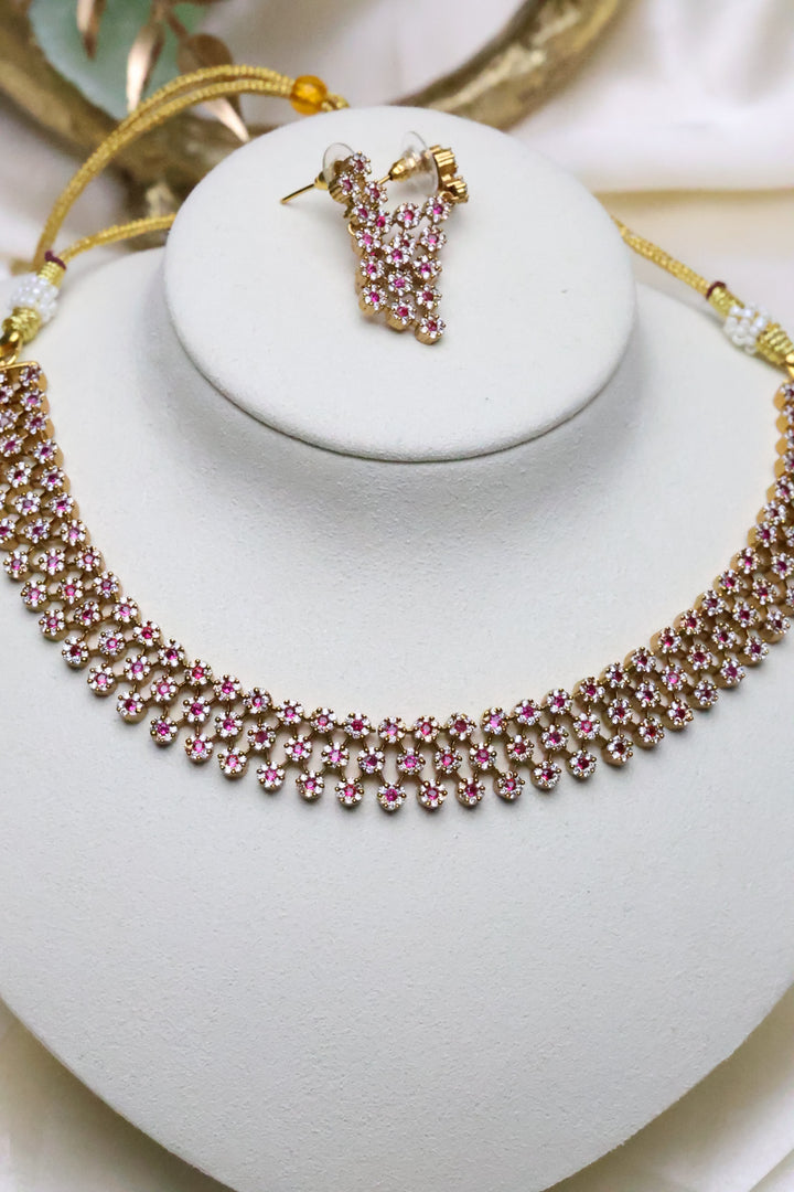 Diamond Look alike Necklace [11692]