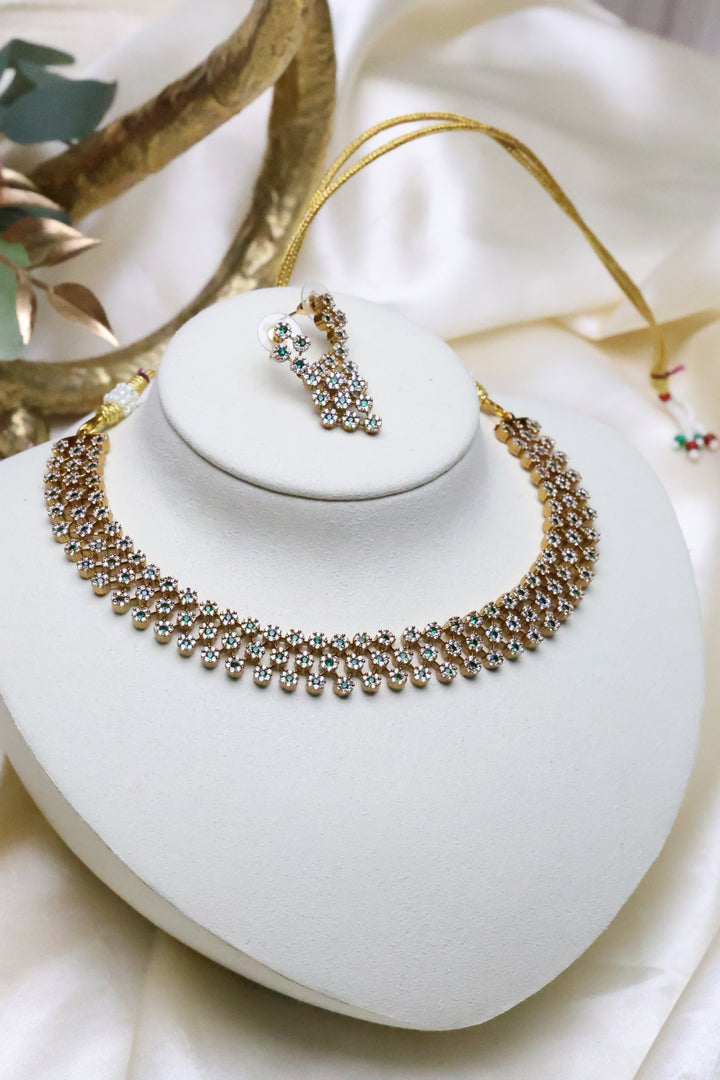 Diamond Look alike Necklace [11692]