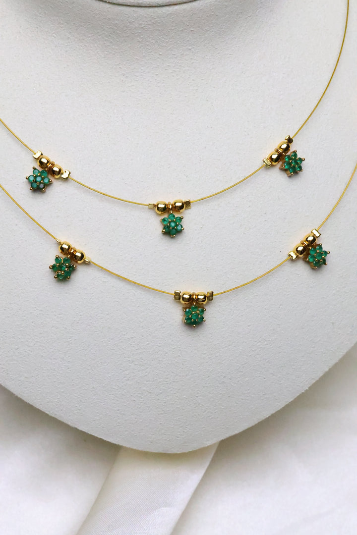 Invisible Wire Necklace with Stars  [11702]