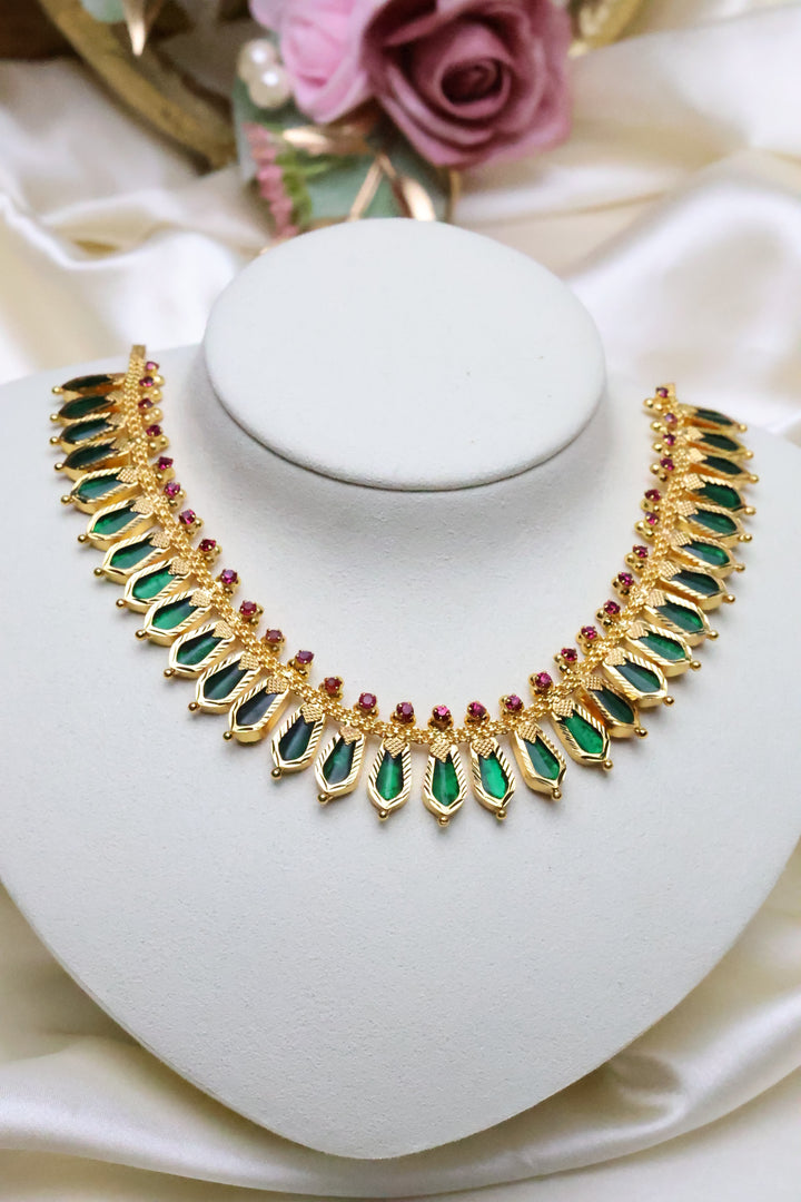Kerala Style Naga - Design Necklace [11823]