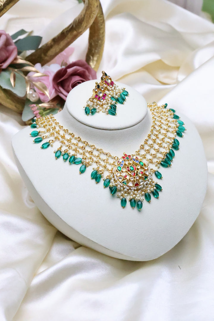 Kundan Jadau Pearl Delicate Necklace [9119]