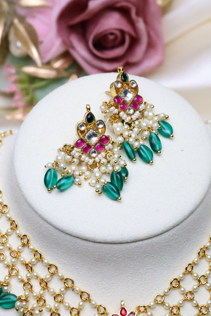Kundan Jadau Pearl Delicate Necklace [9119]