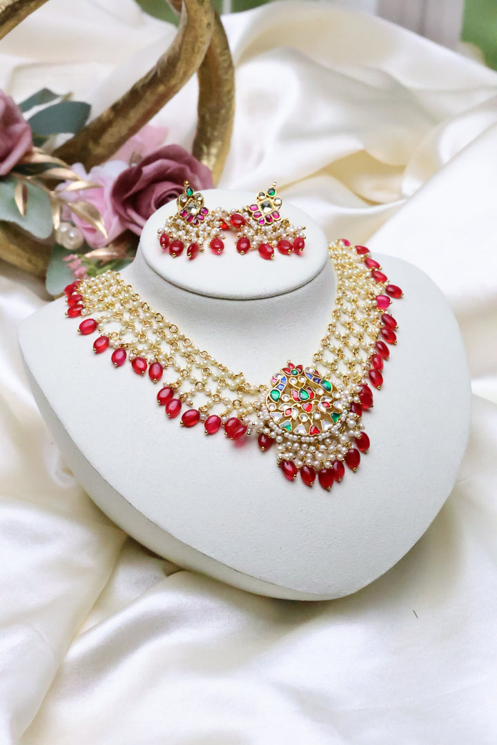 Kundan Jadau Pearl Delicate Necklace [9119]