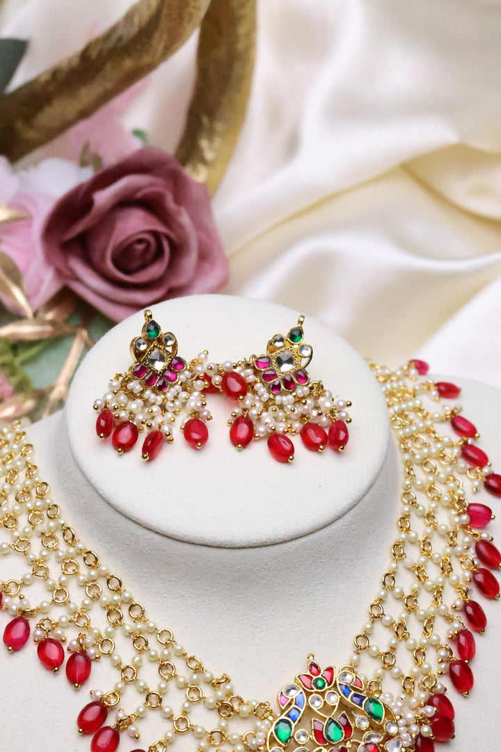 Kundan Jadau Pearl Delicate Necklace [9119]