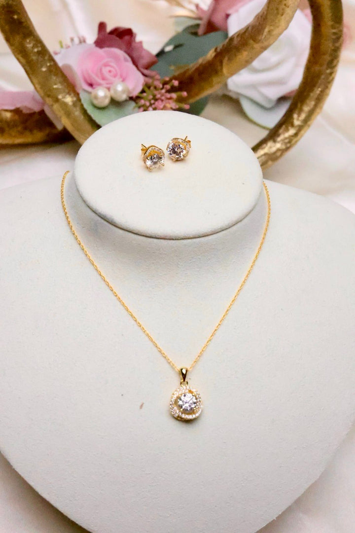 92.5 Silver Moissanite Pendant Set (1 gm) [12634]