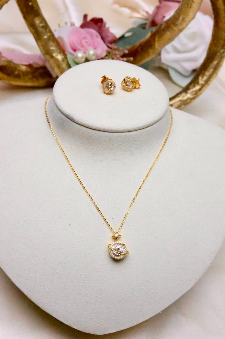92.5 Silver Moissanite Pendant Set (1 gm) [12634]