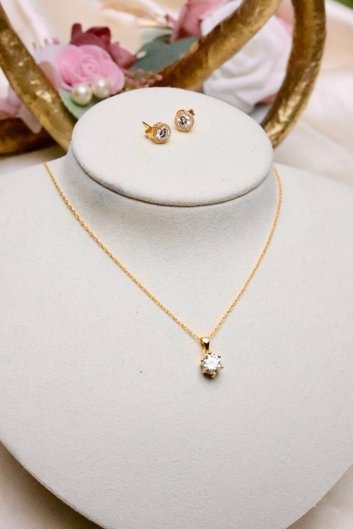 92.5 Silver Moissanite Pendant Set (1 gm) [12634]