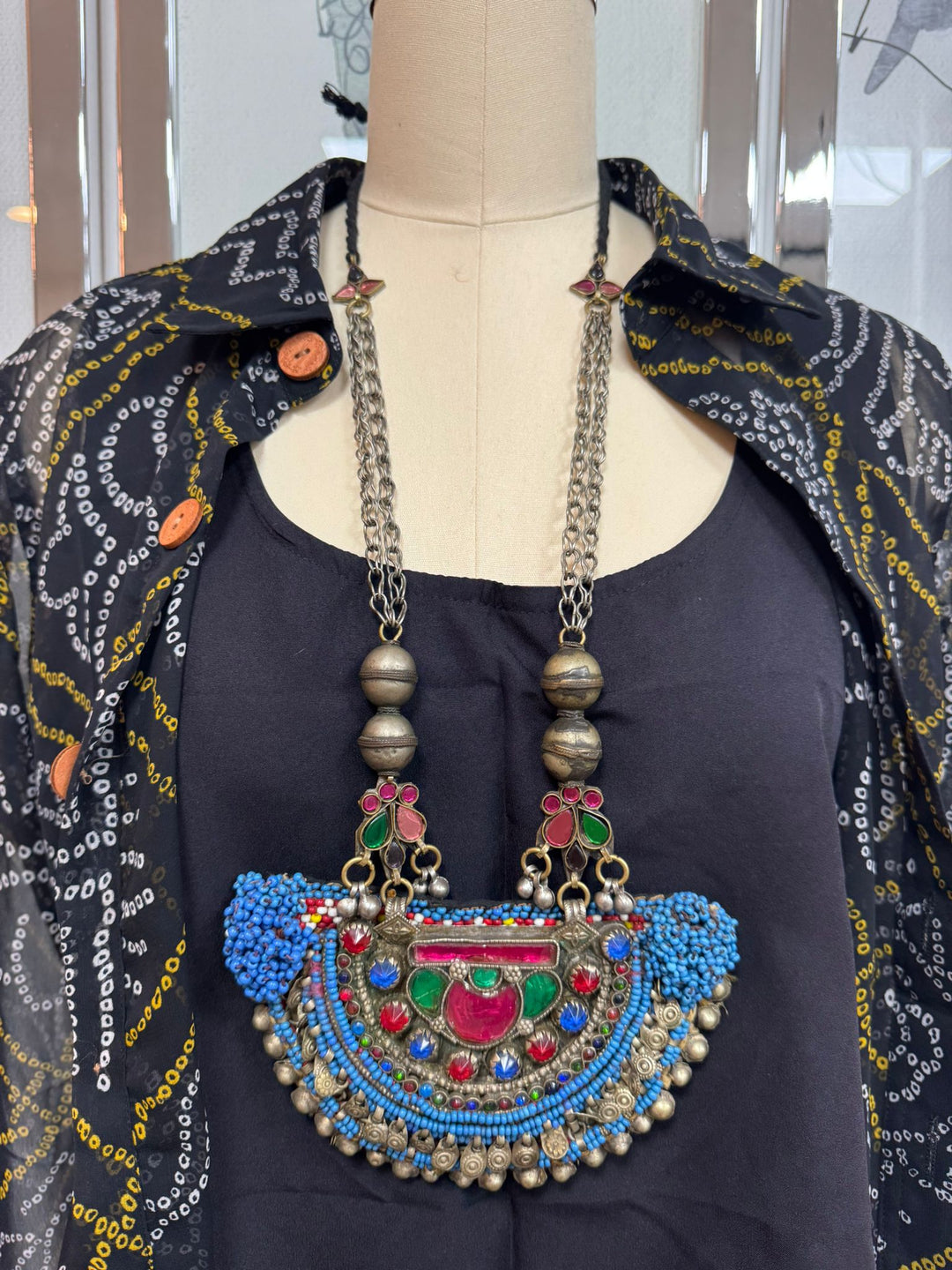 Afghani Collection: Statement Threaded Necklace [12377]