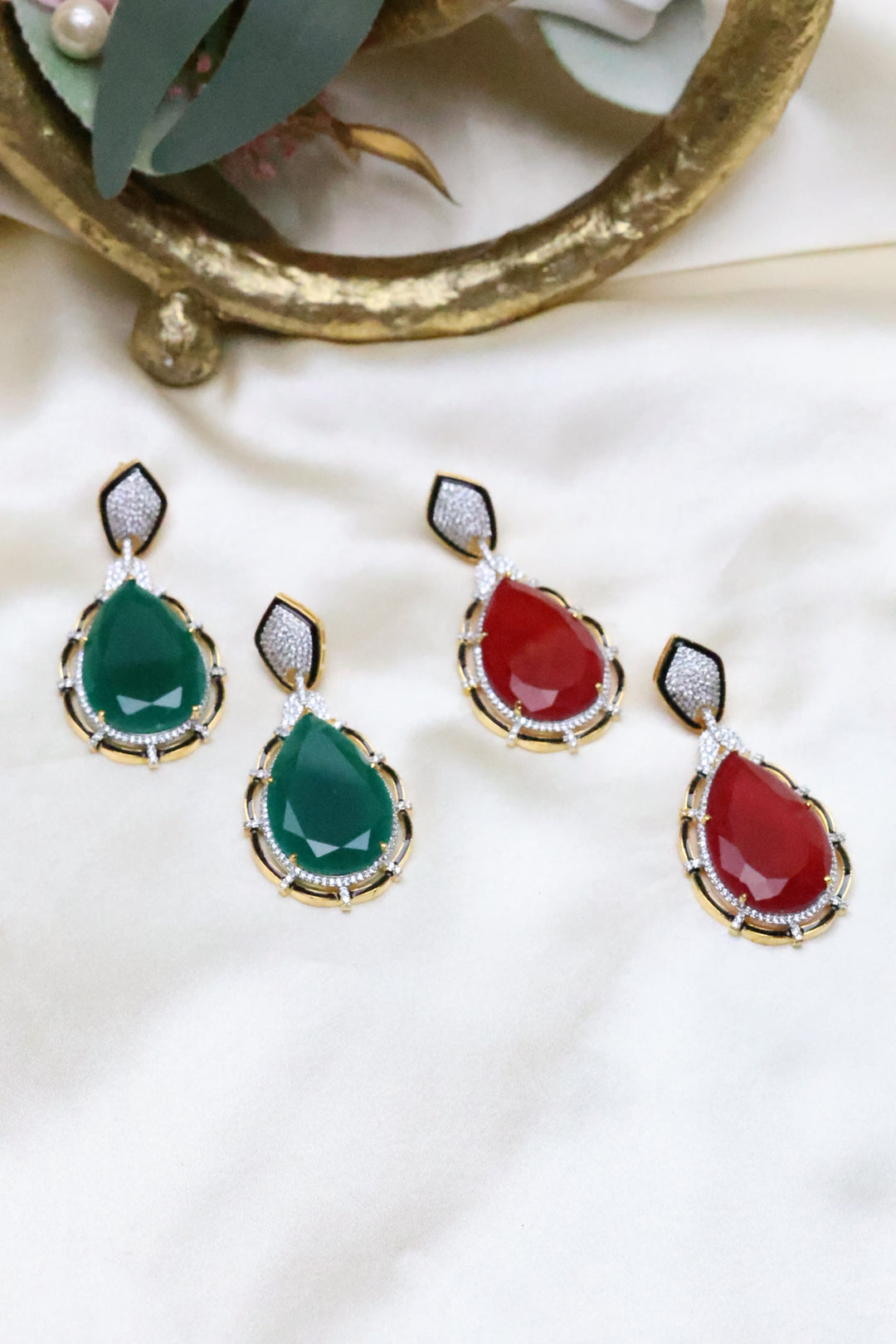 Red Hydrostone Designer Inspired Hydrostone Earring – Arnish Designs