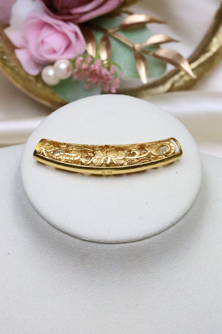 92.5 Silver Golden Bloom Bar Pendant Only [12090]