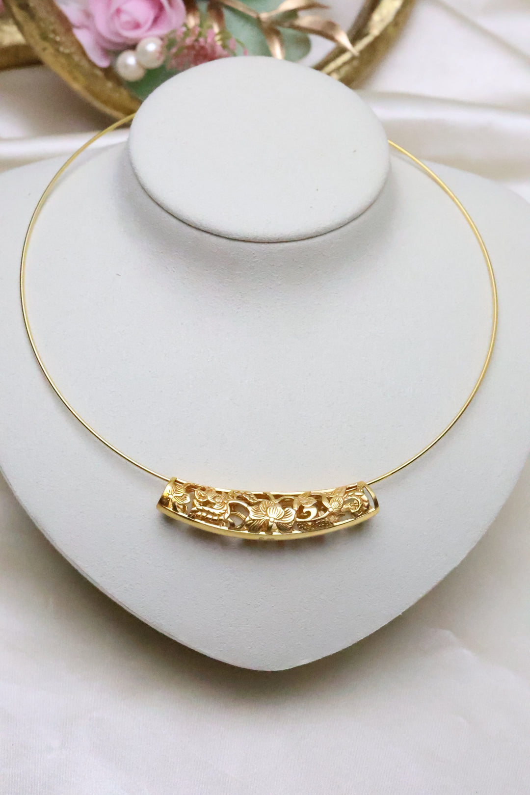 92.5 Silver Golden Bloom Bar Pendant Only [12090]