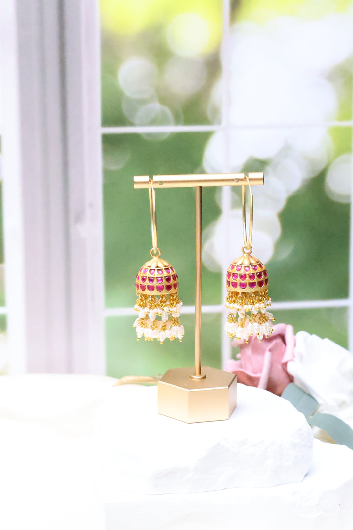 Kundan Jadau Hoops [9118]