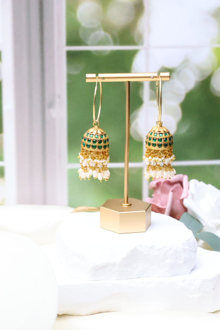 Kundan Jadau Hoops [9118]