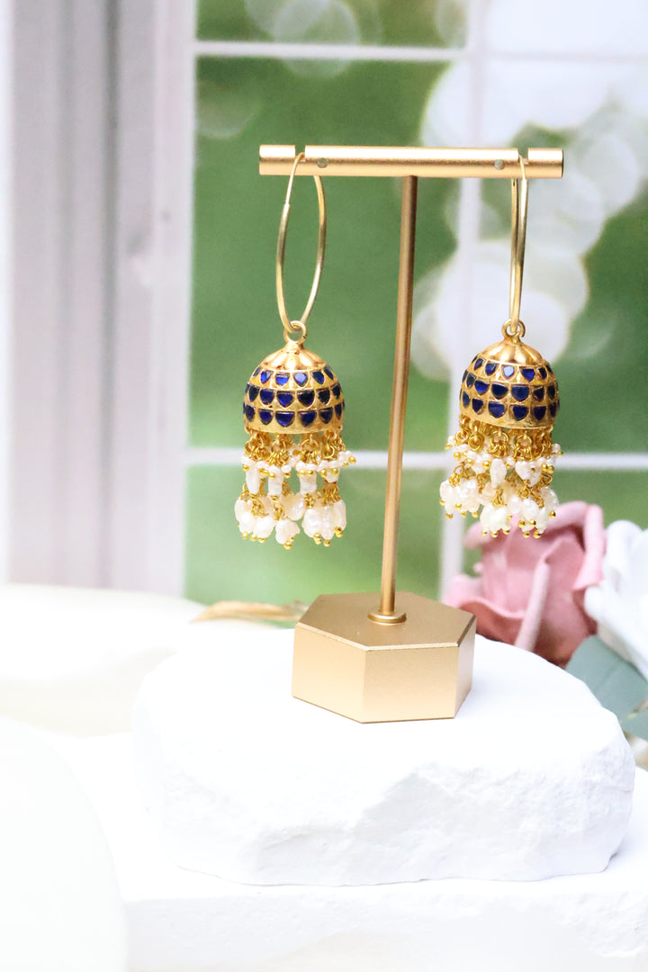 Kundan Jadau Hoops [9118]