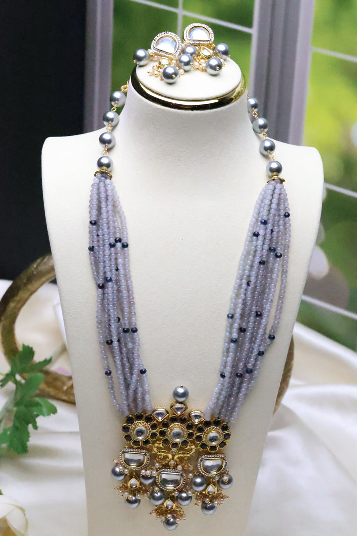 Grey Hydrobead Necklace [3822]