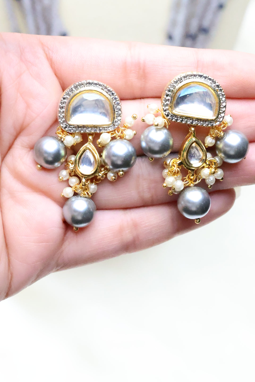 Grey Hydrobead Necklace [3822]