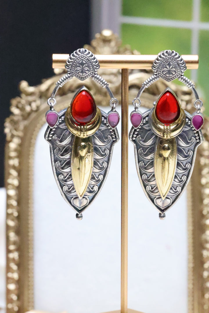 Dual Tone Contemporary GS Earring [11833]