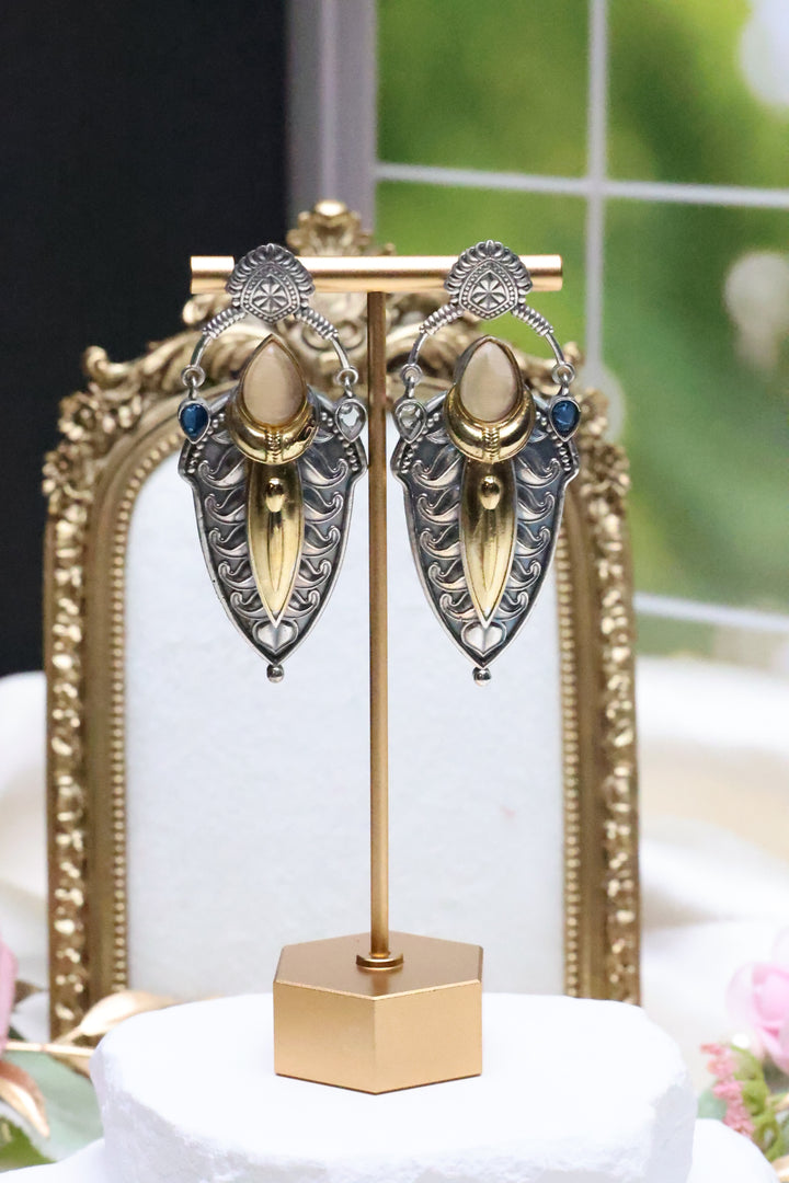 Dual Tone Contemporary GS Earring [11833]
