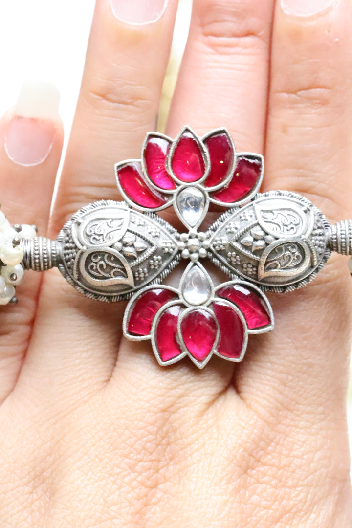 Adjustable Jadau Lotus Ring [4746]