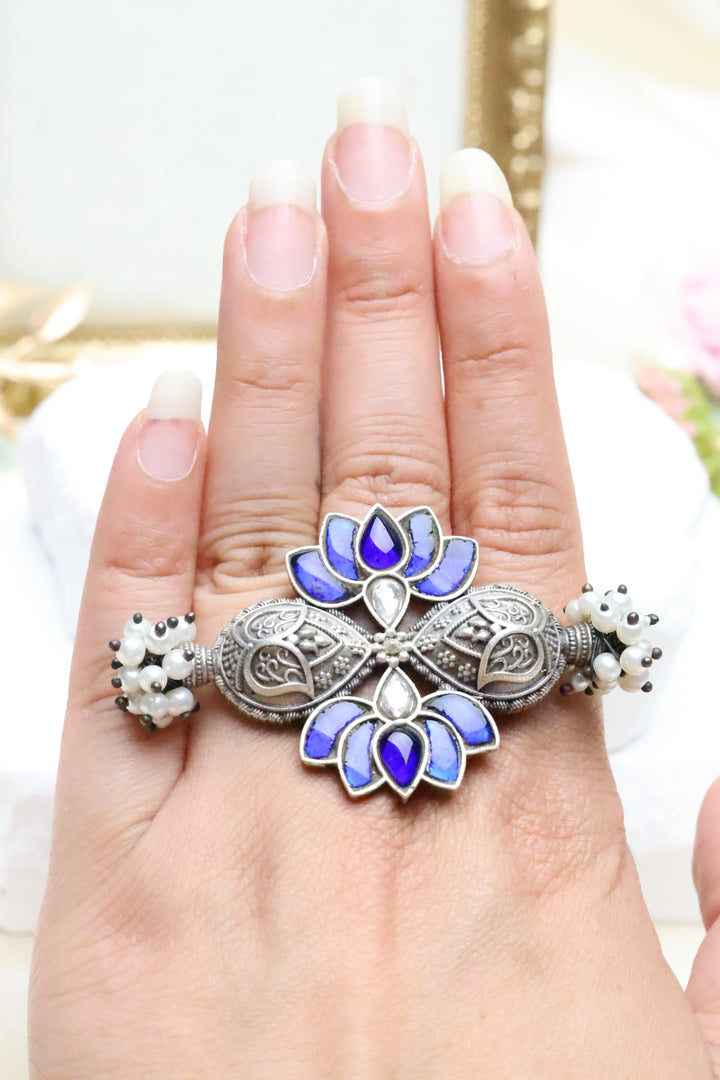 Adjustable Jadau Lotus Ring [4746]