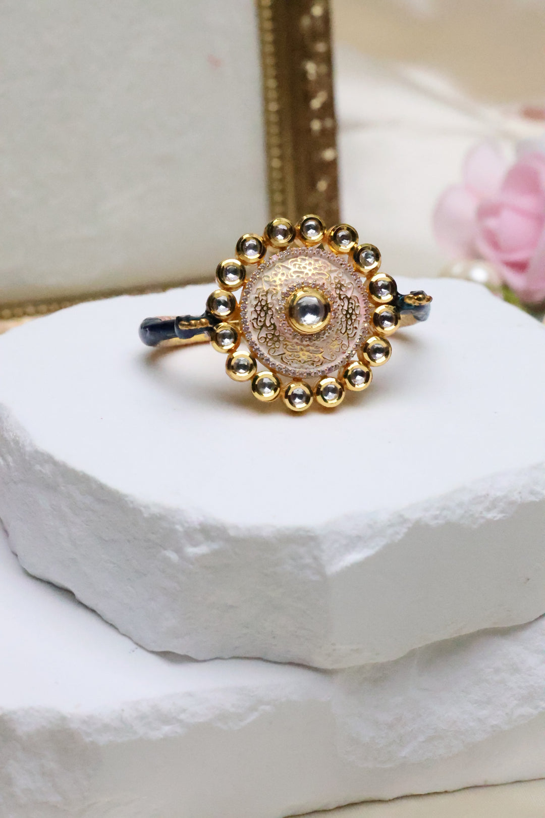 Adjustable Two finger Peacock Ring [3736]