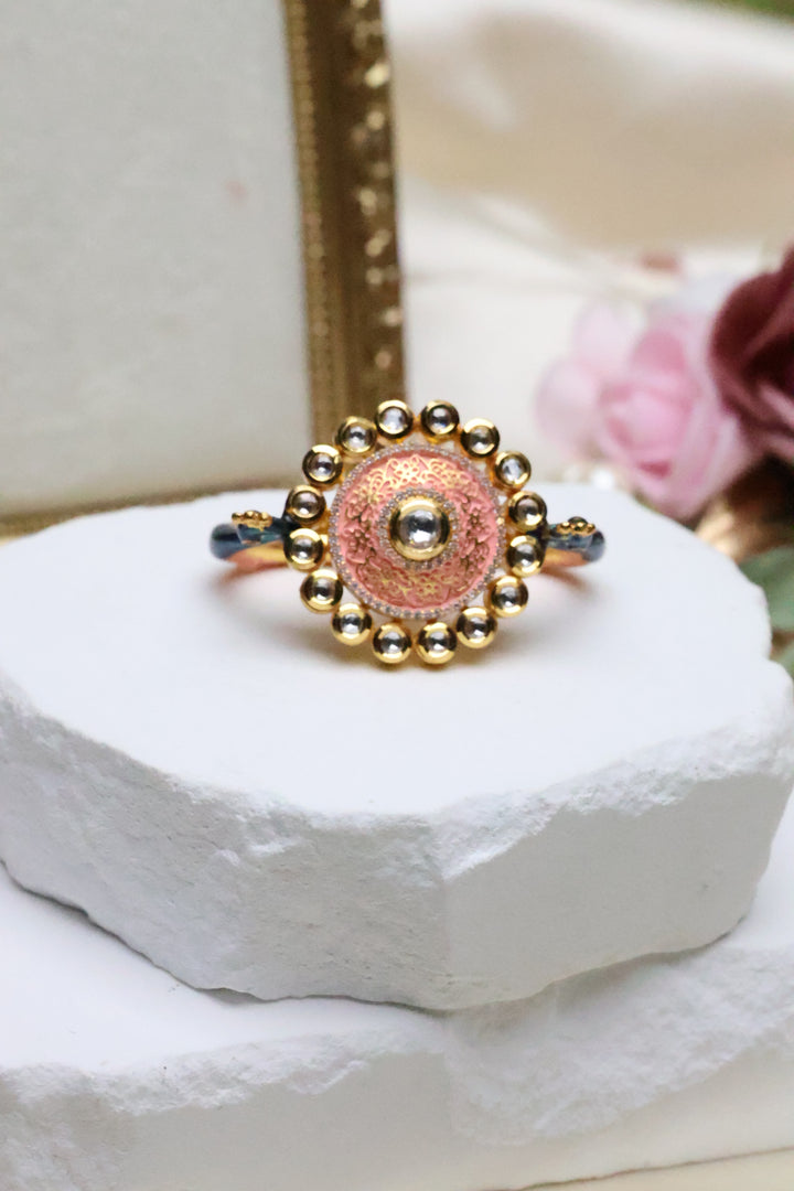 Adjustable Two finger Peacock Ring [3736]