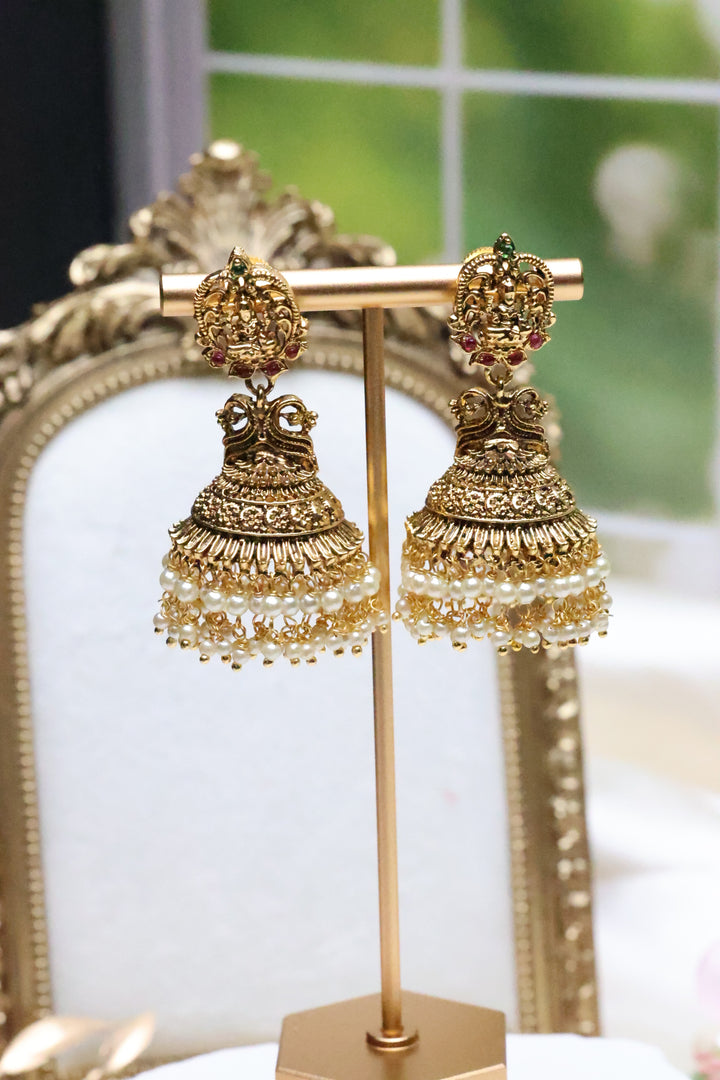 Lakshmi Jhumka with Pearls [9124]