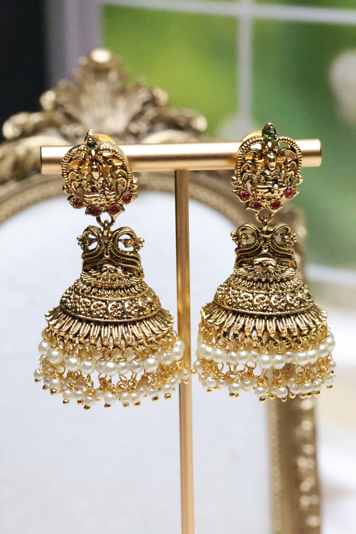 Lakshmi Jhumka with Pearls [9124]