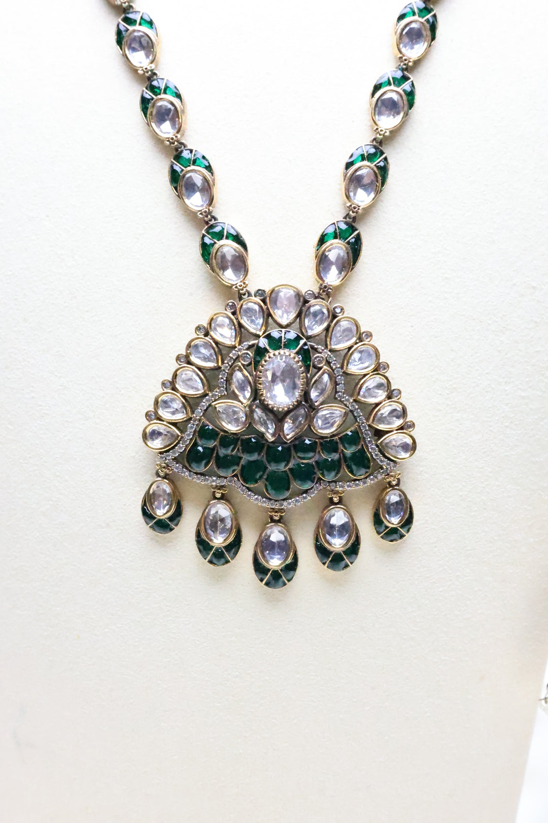 Moissanite Mala with Jadau Stones [11056]