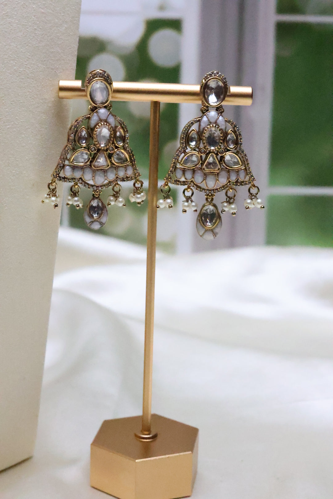 Moissanite Mala with Jadau Stones [11056]