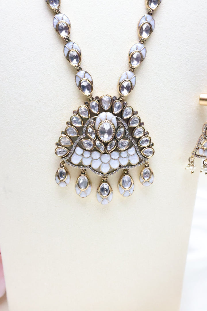 Moissanite Mala with Jadau Stones [11056]