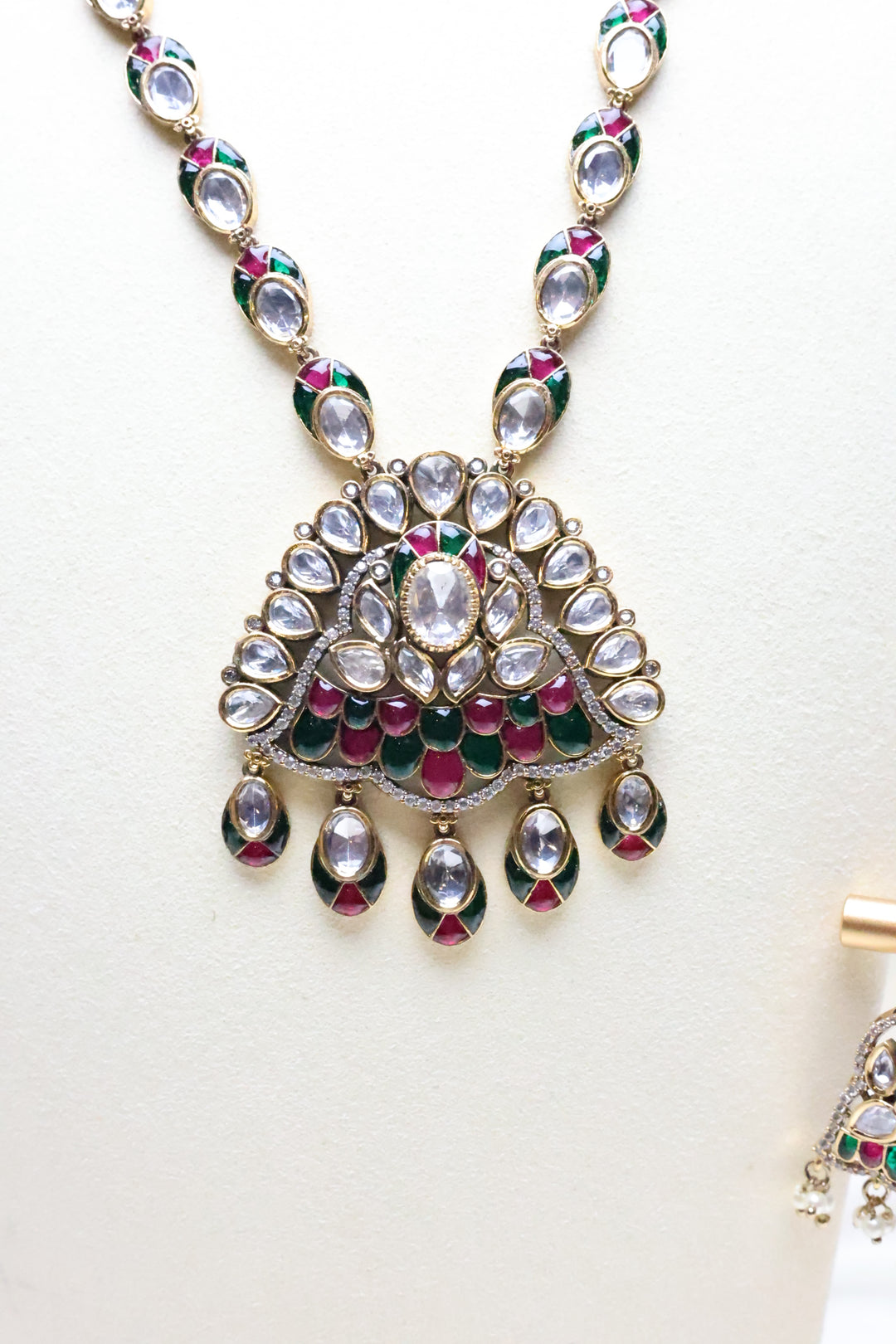 Moissanite Mala with Jadau Stones [11056]