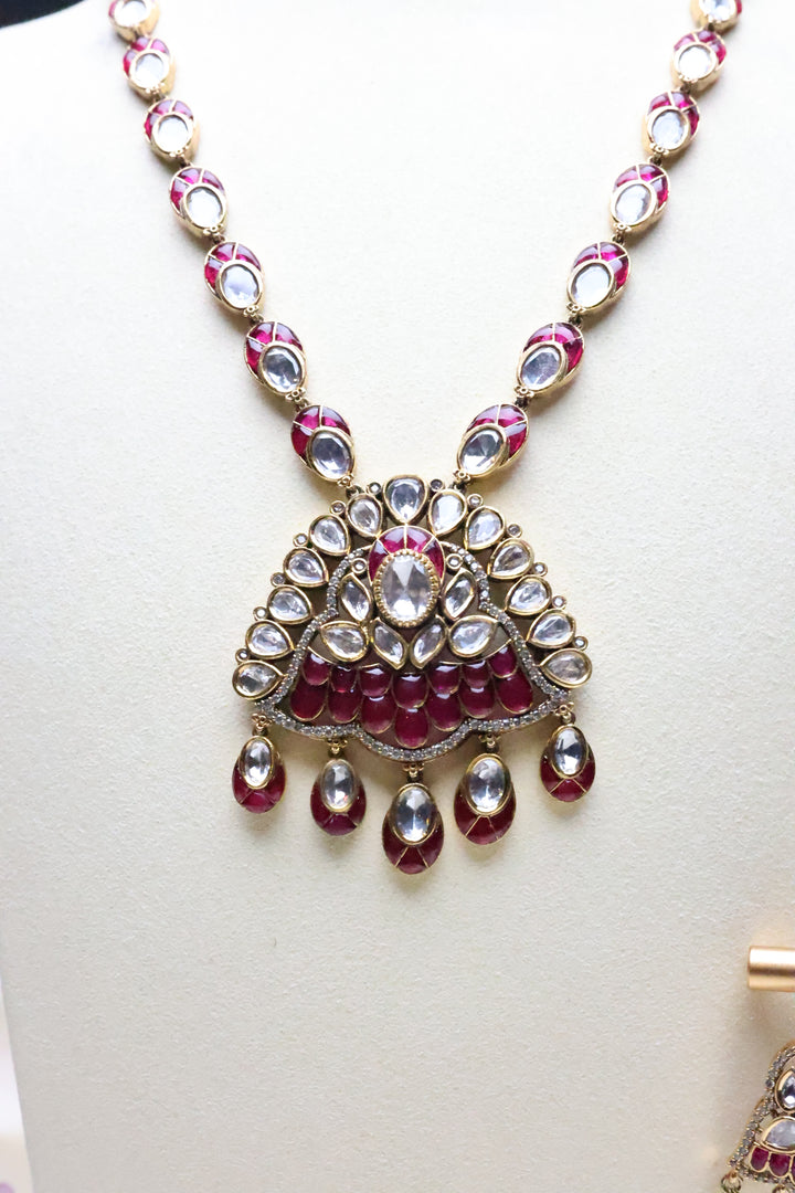 Moissanite Mala with Jadau Stones [11056]