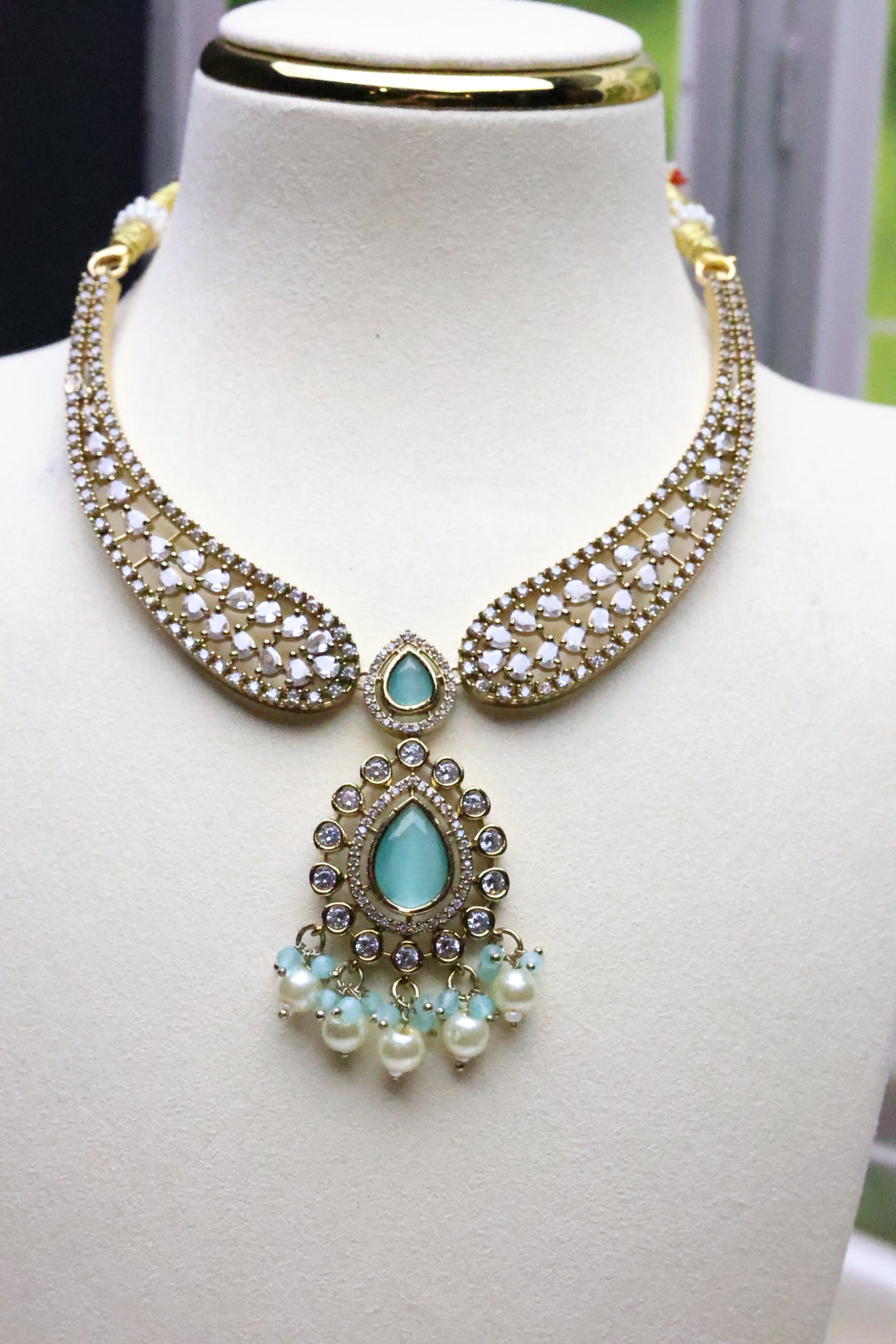 Antique Finish Polki Kundan Necklace [10965]