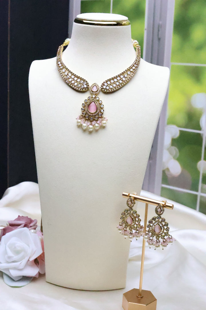 Antique Finish Polki Kundan Necklace [10965]