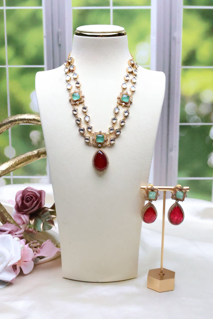 Kundan Double Layer Doublet Necklace [12338]