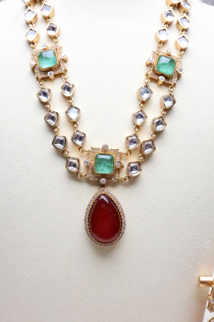 Kundan Double Layer Doublet Necklace [12338]