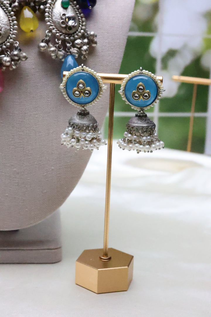 Brass Collection: Statement Necklace with Multi Quartz Stone [6513]