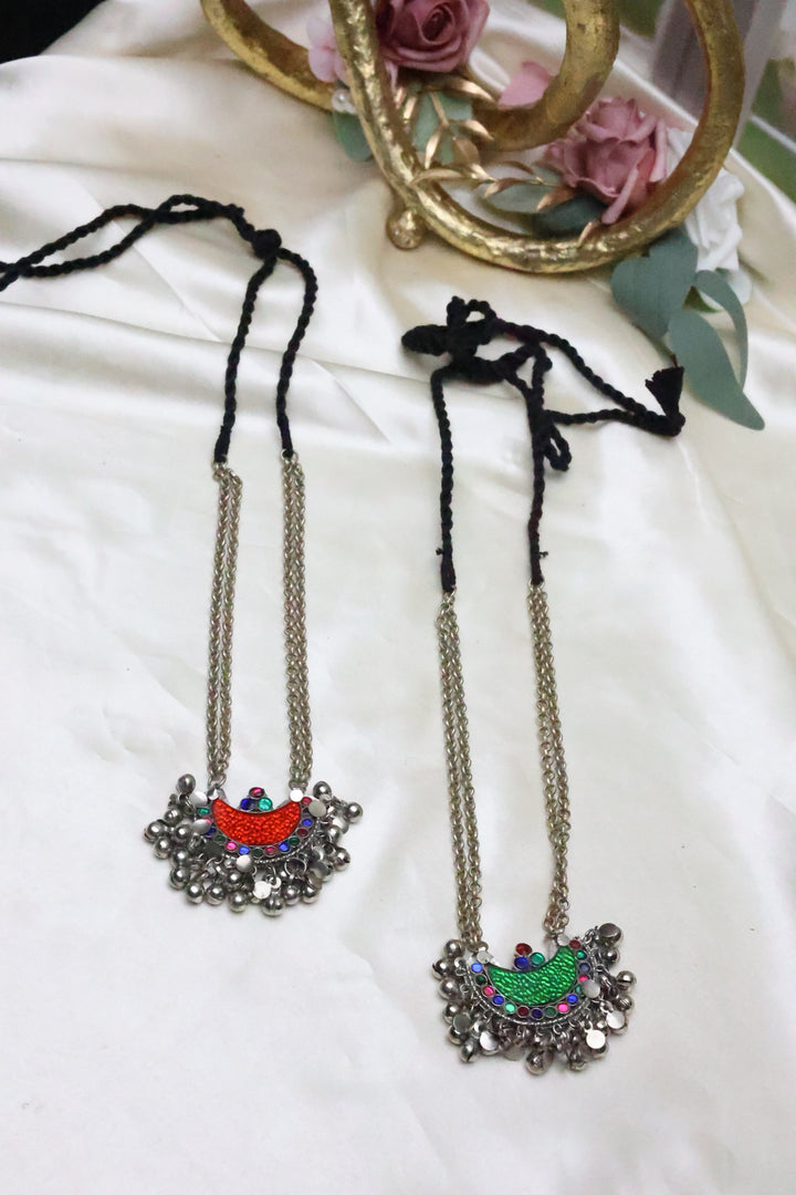 Afghani Collection: Multi Ghungroo Pendant [12367]