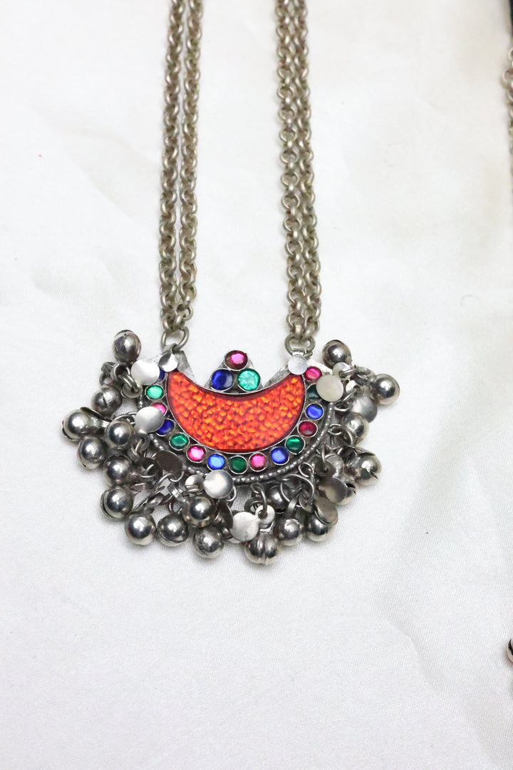 Afghani Collection: Multi Ghungroo Pendant [12367]
